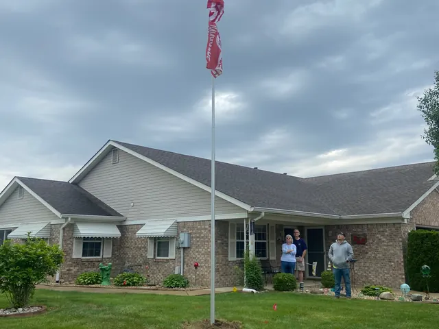 Handover with the homeowners after a residential install.