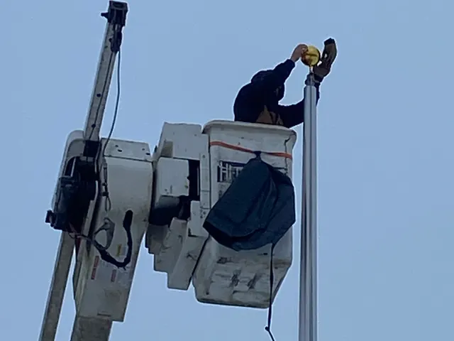 Flagpole Installation job by Off Duty Flagpoles in Indiana